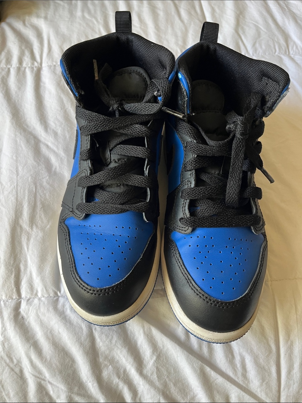 Nike Kids High-Top Sneakers in Blue and Black - Sturdy Everyday Play Shoe